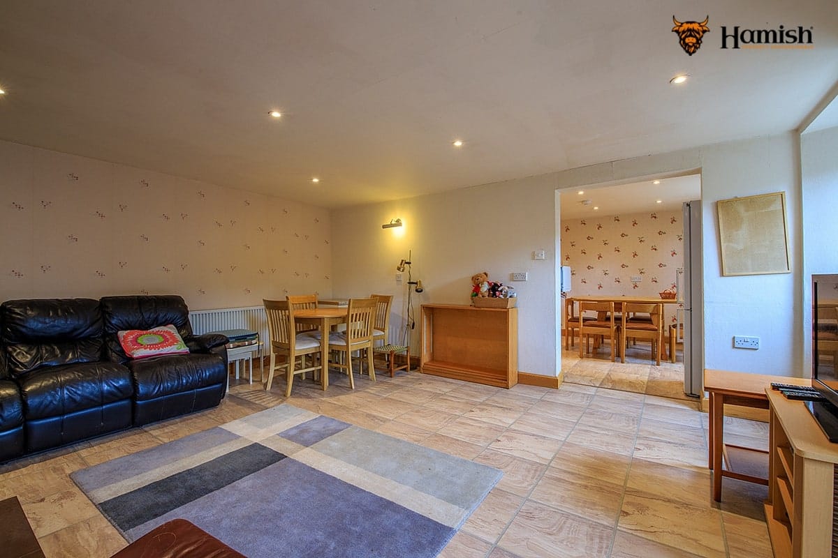 Luxury-styled living room with elegant furnishings